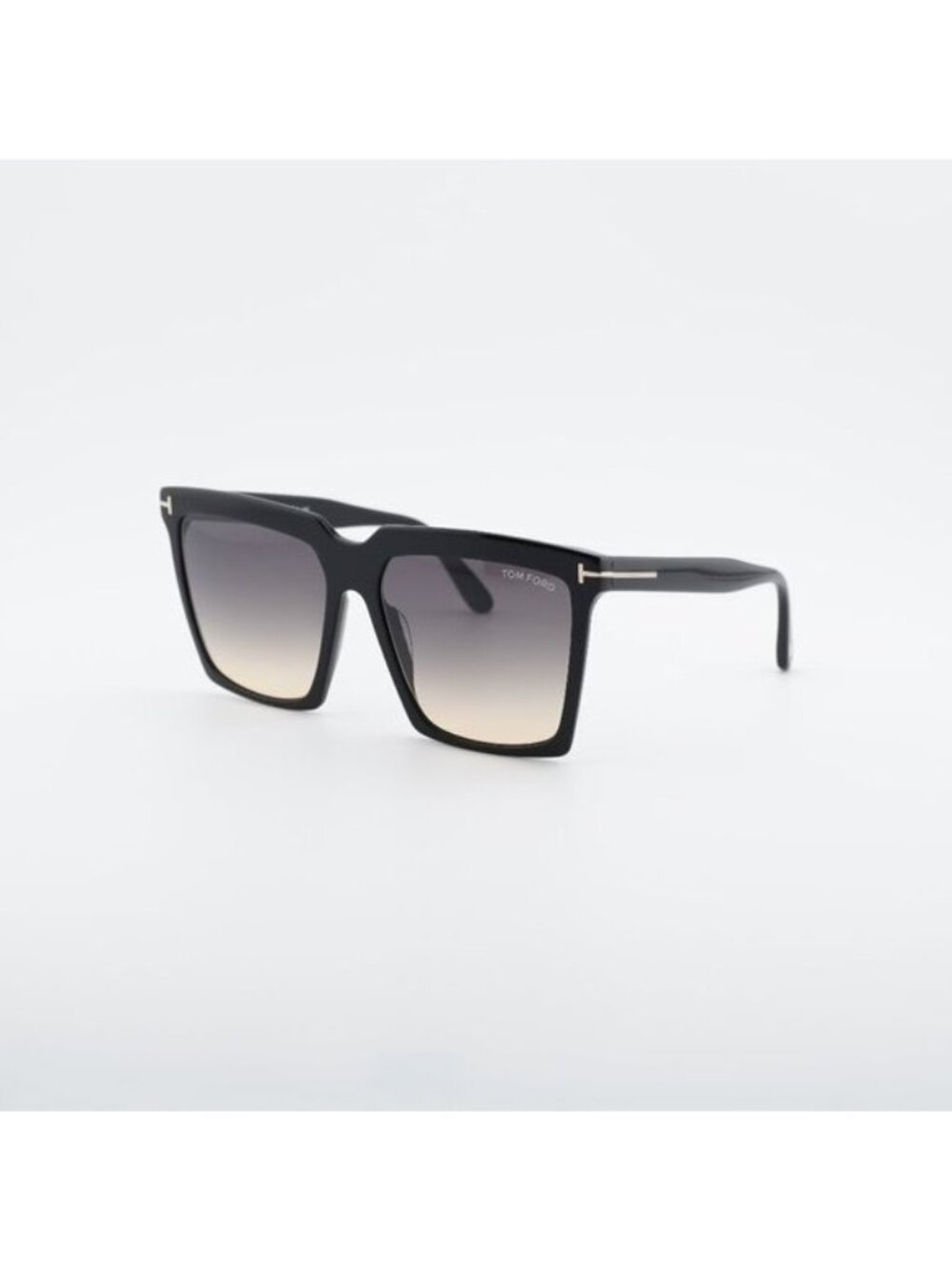 New Tom Ford FT0764 01B Sabrina Sunglasses Black Square Frame, Smoke Lenses - Picture 2 of 10